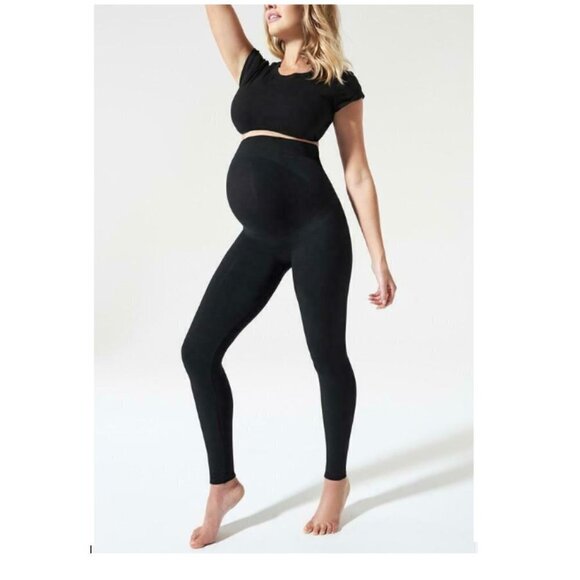 BLANQI Maternity Seamless Black Leggings Medium - Picture 2 of 10